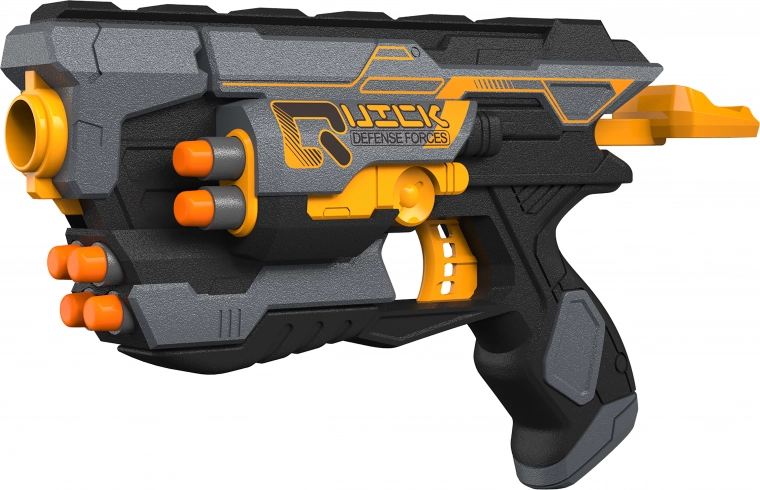 Pistola Quick con proyectiles de espuma 28,5 cm
