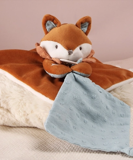Doudou 2 en 1: zorrito y mantita para una sensación de seguridad
