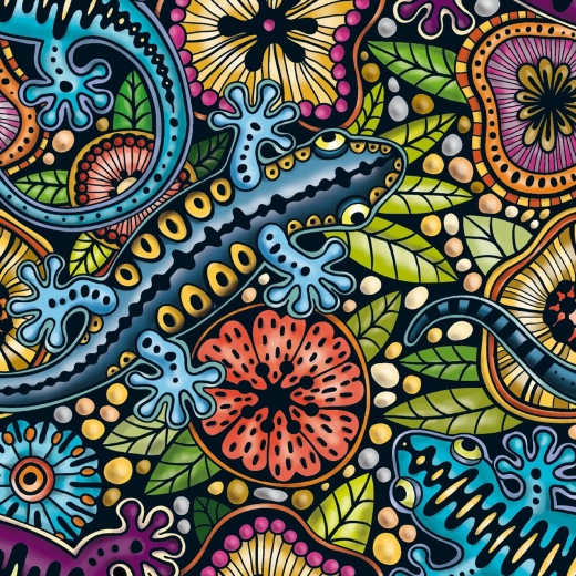 Puzle cuadrado Q Colour Mix: ajolote – 72 piezas
