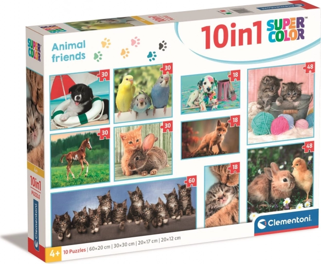 Puzzle Clementoni amigos animales 10 en 1