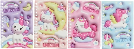 Cuaderno con bolígrafo unicornio