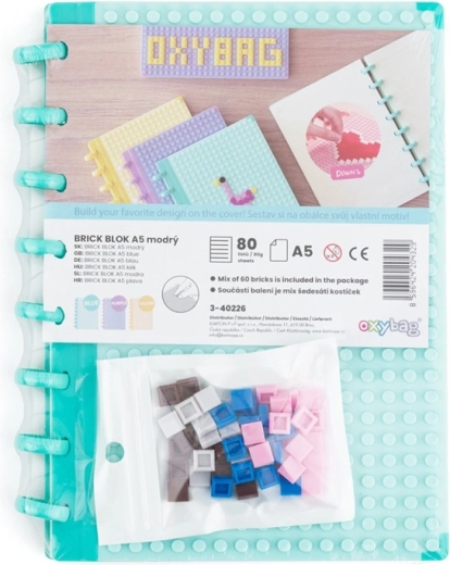 Cuaderno creativo A5 con piezas – azul
