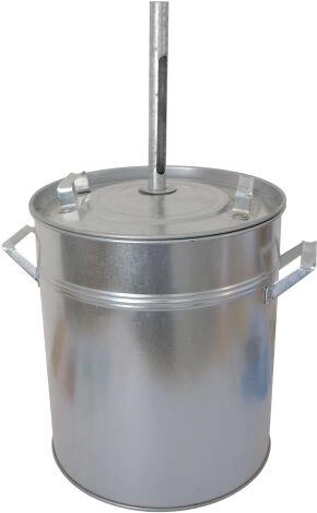 Olla para conservas de 30 l de chapa galvanizada con soporte para termómetro