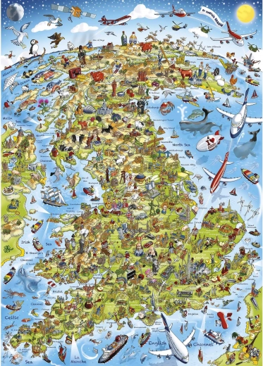 Puzzle Gibsons Lo mejor de Gran Bretaña, 1000 piezas