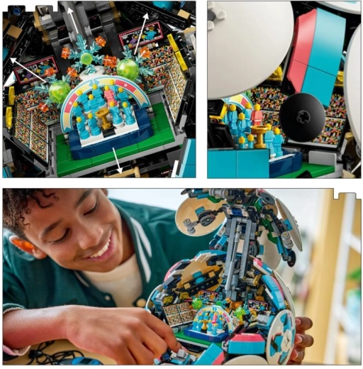 Mini estadio oculto con celebraciones