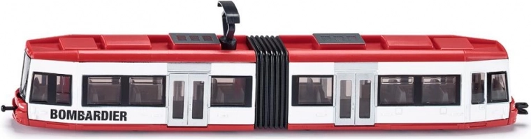 Modelo metálico de tranvía 1:87 Siku Super articulado de dos secciones BOMBARDIER