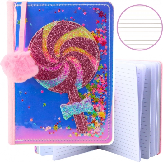 Libreta con cubierta holográfica y motivo de helado