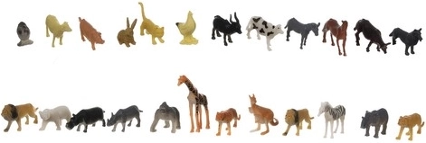 48 animales y 14 accesorios para escenarios infinitos