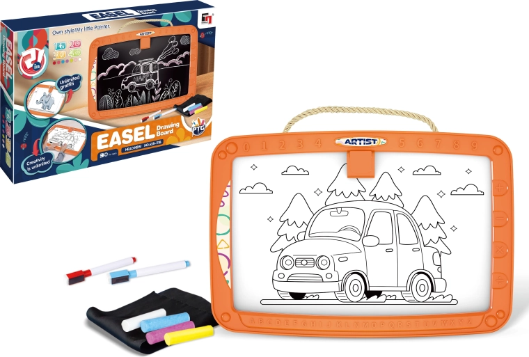 Pizarra de dibujo magnética de doble cara Easel