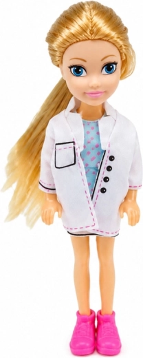 Muñeca doctora articulada para juego de roles