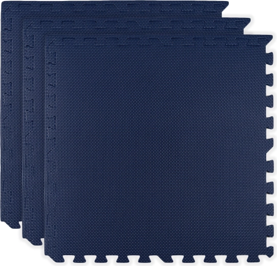 Alfombra de espuma HUMBI 180×60, puzzle grande impermeable, segura, 3 uds, azul marino