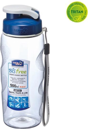 Botella de agua de plástico Bisfree 500 ml azul