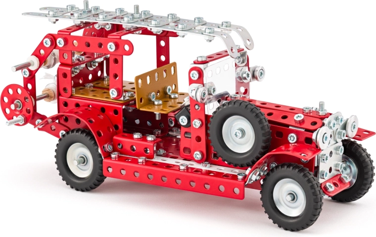 Merkur bomberos retro – kit de construcción de camión de bomberos (490 piezas)