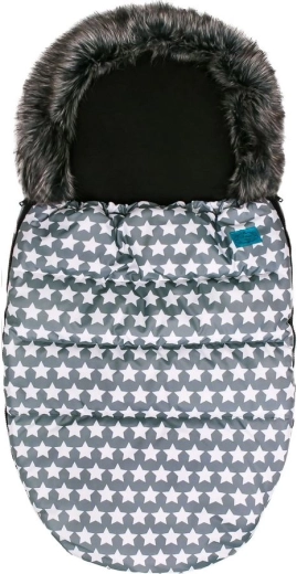 Saco de invierno infantil de lujo Belisima estrellitas – saco gris para carrito