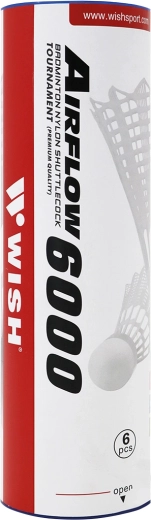 Volantes de bádminton de nailon WISH S-320, 6 uds.