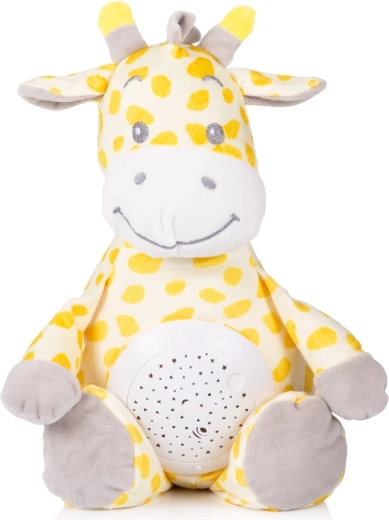 Jirafa de peluche con proyector y música