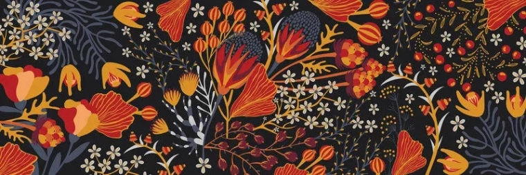 Interdruk Puzzle panorámico Patrón floral 1000 piezas