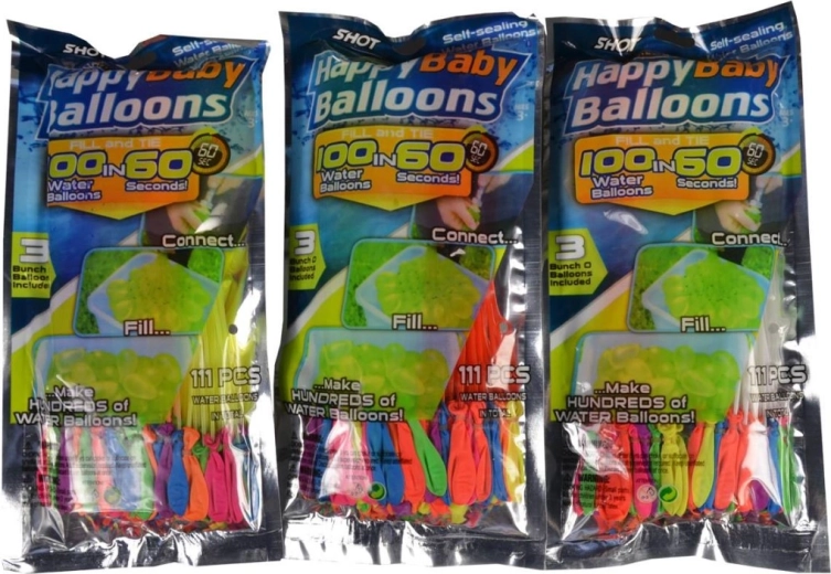 Globos de agua 25 cm – llena 111 uds en 60 segundos