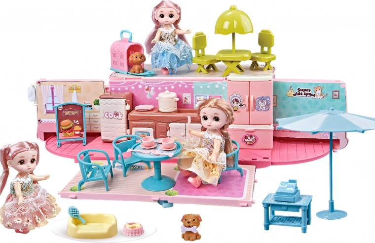 WOOPIE Autocaravana para muñecas 2en1 Casa XXL