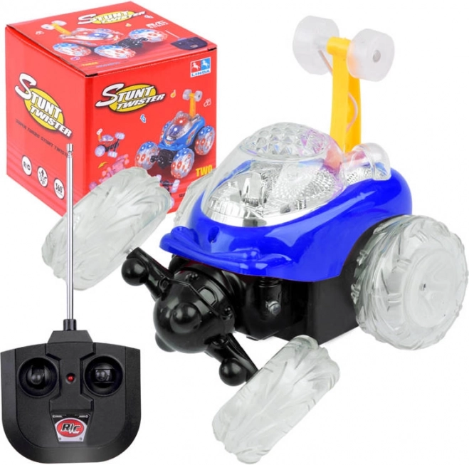 Coche acrobático RC con control remoto – Azul
