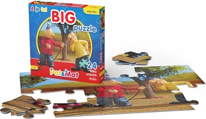 Pat a Mat Puzzle BIG 1 – puzzle de suelo de doble cara de 24 piezas