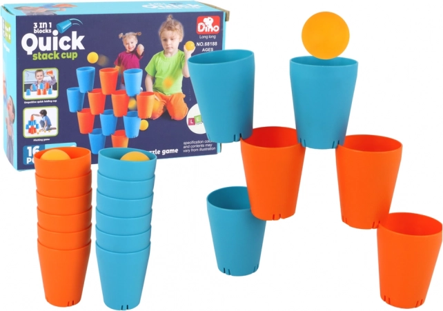 Juego sensorial: construcción creativa con vasos 3 en 1