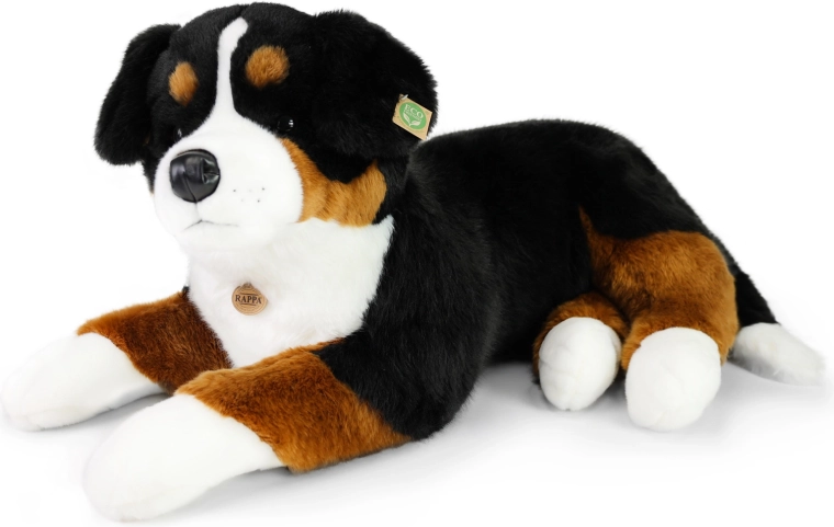 Gran perro de peluche Boyero de Berna tumbado 89 cm eco‑friendly