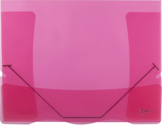 Carpeta transparente con goma Lines roja