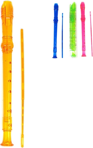 Flauta dulce infantil transparente Adar con limpiador - 1 unidad