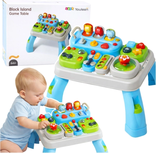 Mesa educativa interactiva para bebés con sonidos 6m+