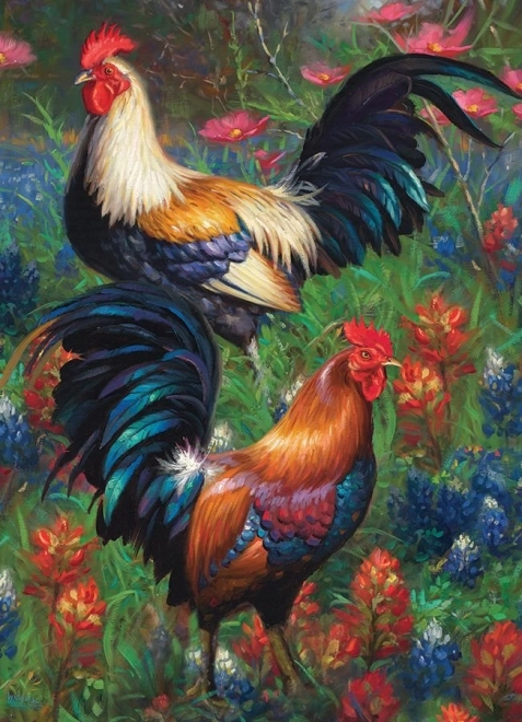 Puzzle Gallos 1000 piezas - COBBLE HILL
