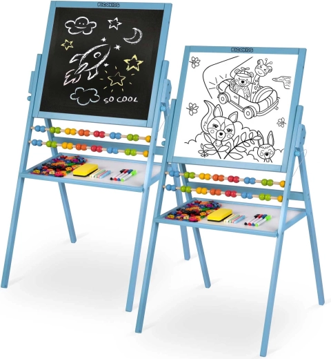 Superficie de dibujo doble: tiza y lado blanco magnético