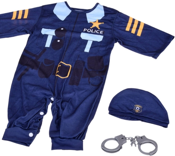 Disfraz infantil de policía con gorra y esposas