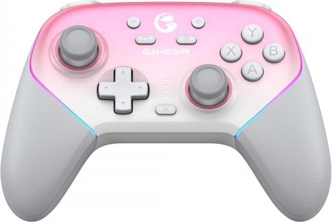 GameSir Super Nova mando inalámbrico para juegos Whipped Pink con base de carga