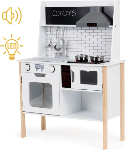 Cocina infantil de madera con luces y sonidos ECOTOYS
