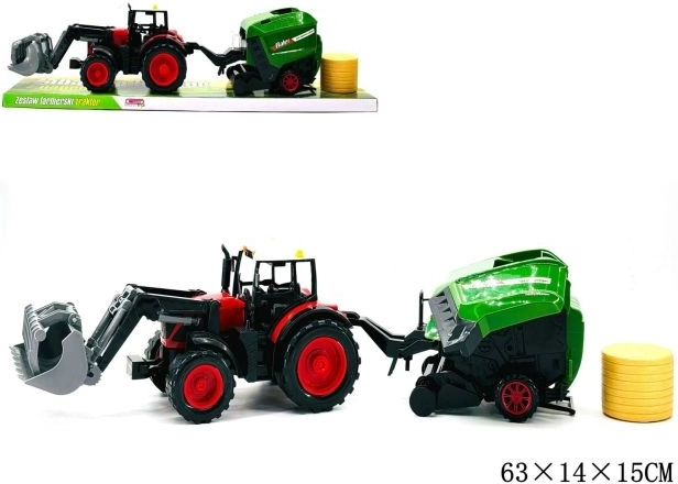 Tractor con máquina agrícola