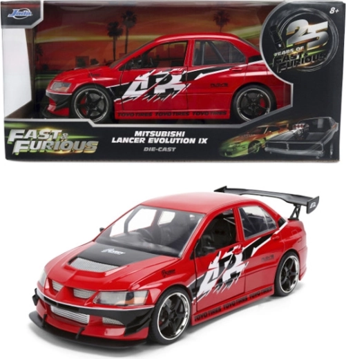 Jada Toys Fast & Furious Mitsubishi Lancer Evolution IX 2006 modelo metálico 1:24 - 1 unidad