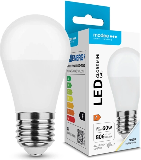 Bombilla LED Modee Globe Mini G45 8,5 W E27 806 lm blanco frío