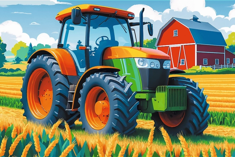 Puzzle Trefl Carro del granjero 60 piezas