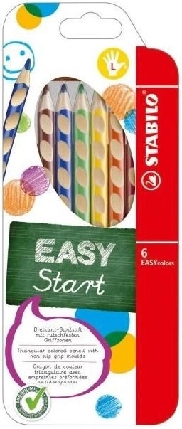Stabilo EASYcolors set de lápices de colores para zurdos, 6 piezas