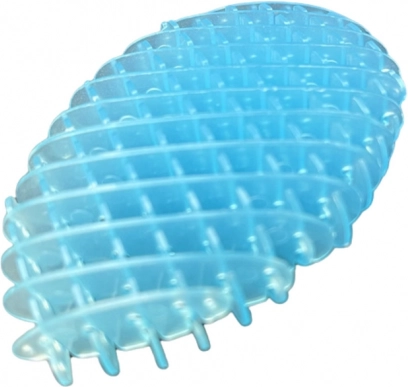 Juguete fidget antiestrés azul transparente 5 cm