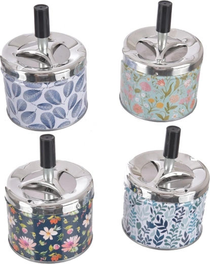 Papelera de lata 9 × 9 × 12 cm – mix de 4 variantes