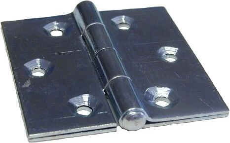 Bisagra de dos brazos 60 mm, galvanizada, 10 uds.