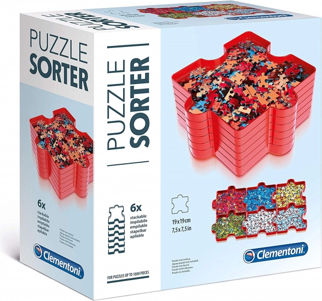 Clasificador de puzzle Clementoni – set de 6 bandejas