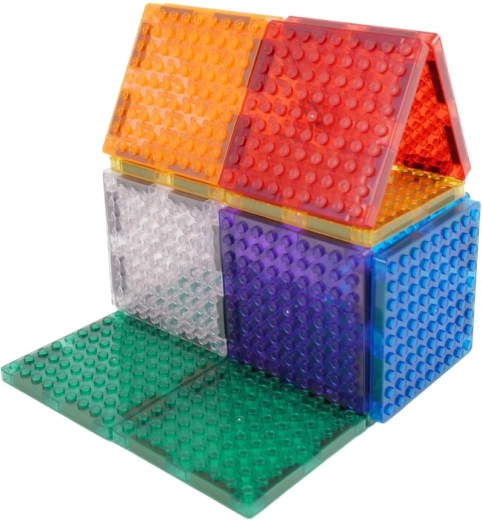 Cleverclixx set de construcción magnético Brick Tiles Pack Intense - 16 piezas