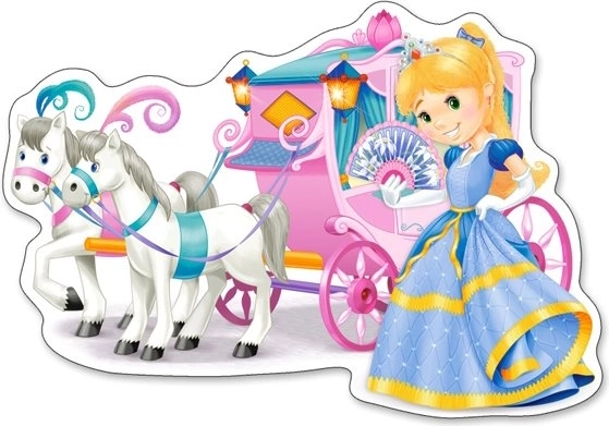 Maxi puzle de 12 piezas carruaje de princesa Castorland