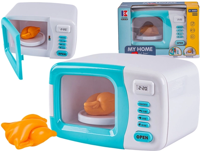 Microondas infantil con plato giratorio, luz y sonido - 1 pieza