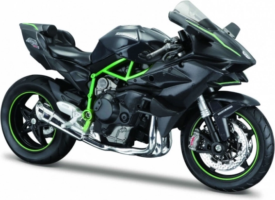 Motocicleta Maisto Kawasaki Ninja H2 R con soporte 1:12