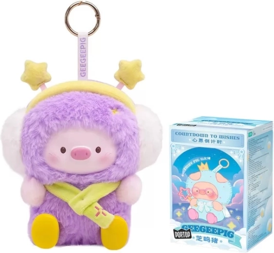 Colgante de peluche Upset Duck GeeGeePig Countdown to Wishes en caja sorpresa - 1 unidad