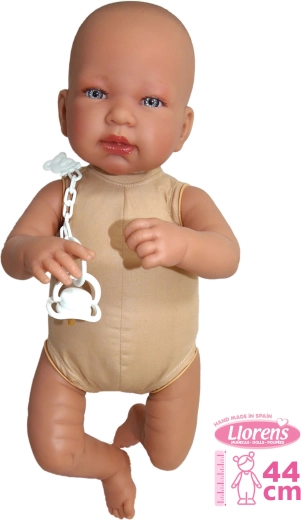 Muñeca bebé realista con sonidos y cuerpo blando 44 cm